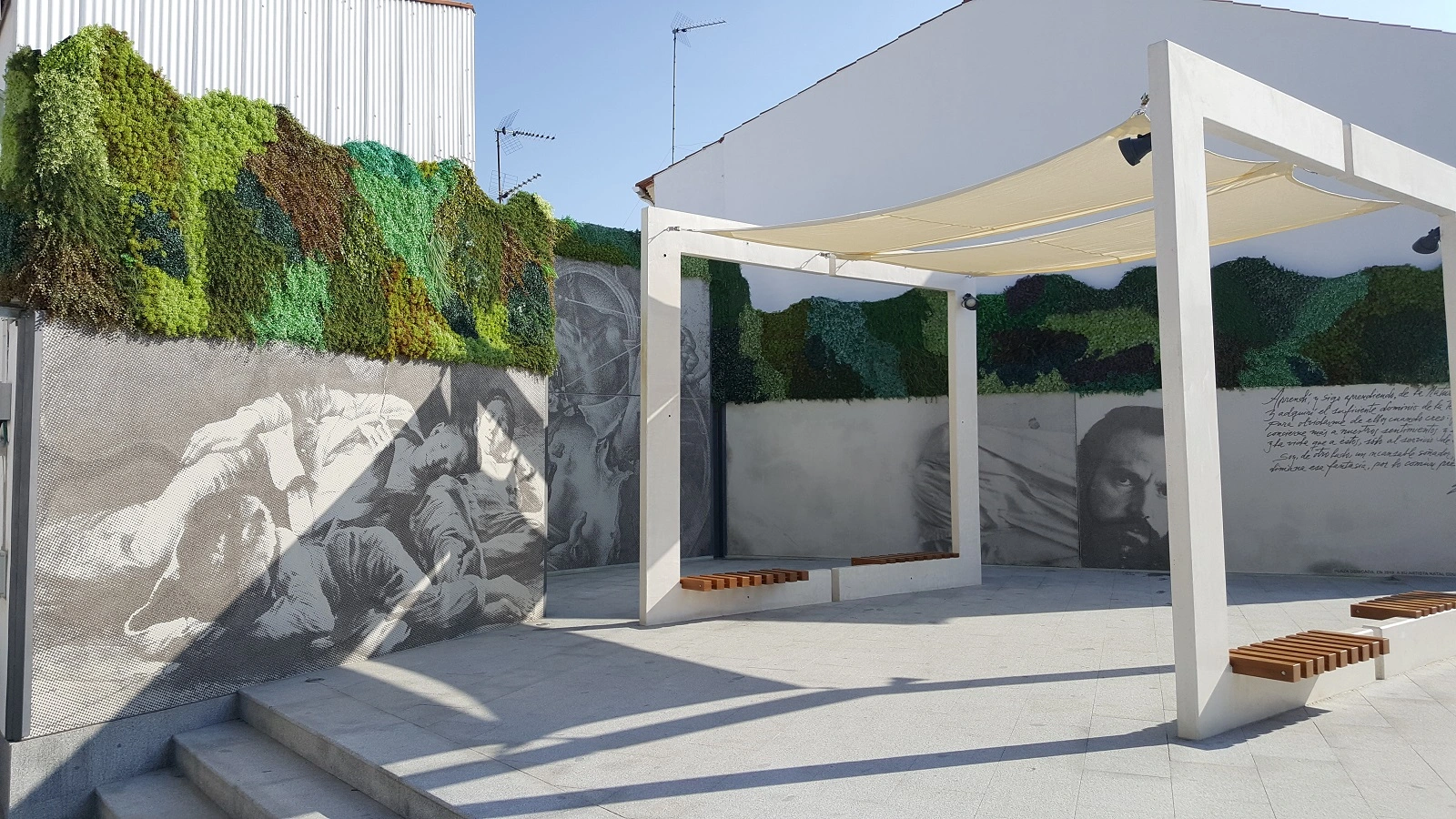 Arte urbano con hormigón serigrafiado