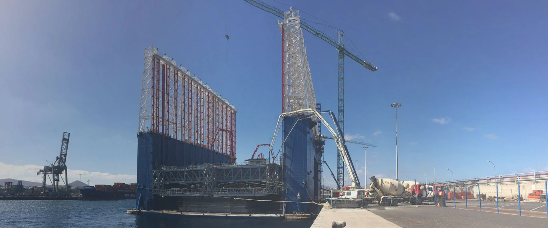 Aditivos para cajones en obras portuarias