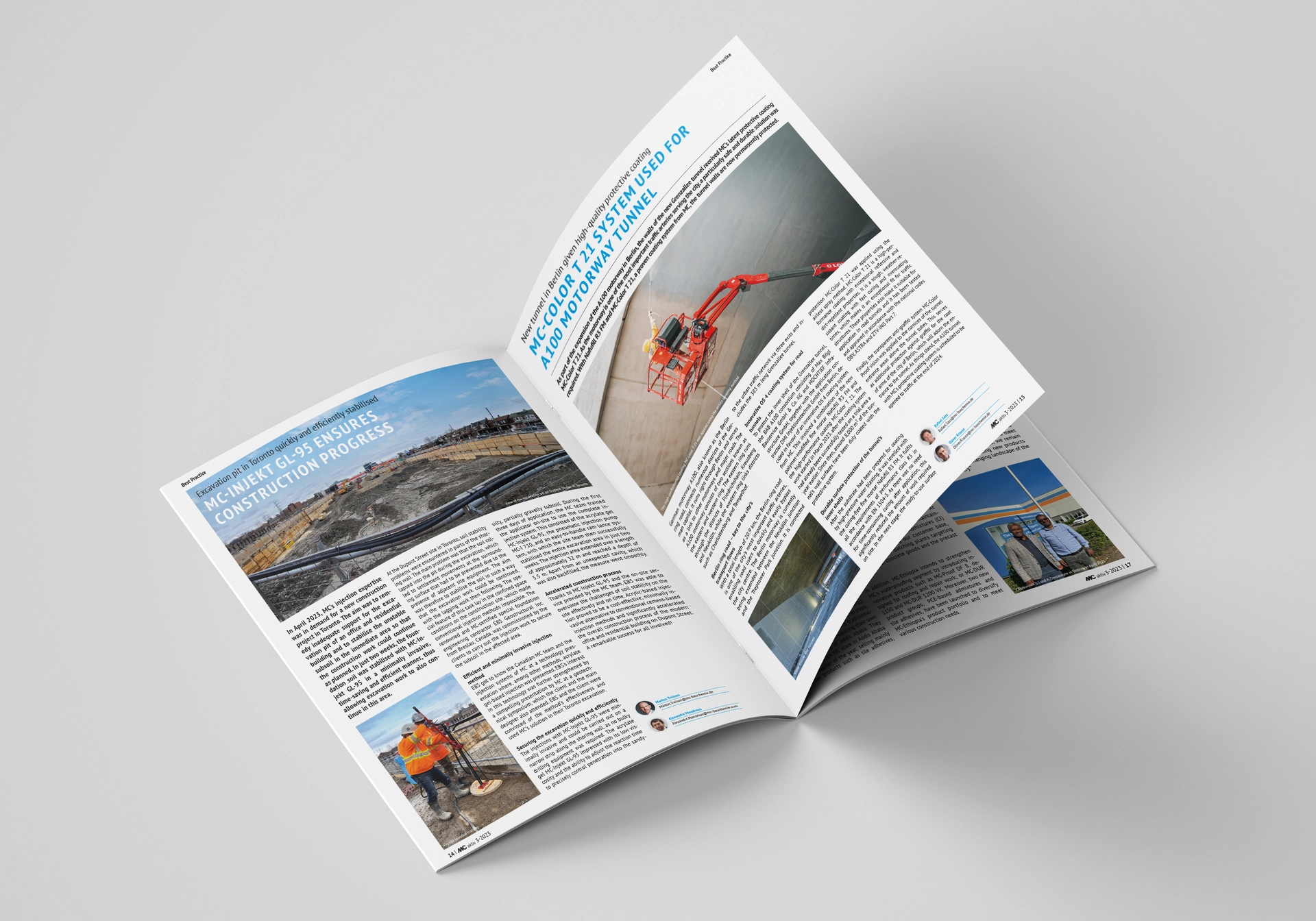 Además, volvemos a ofrecer una interesante e inspiradora mezcla de innovaciones, proyectos y noticias internas del mundo de MC-Bauchemie.